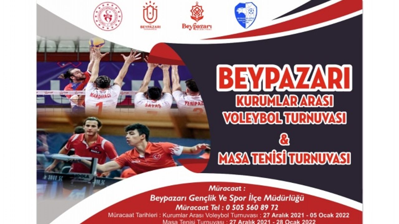 Voleybol ve Masa Tenisi Turnuvaları Başlıyor