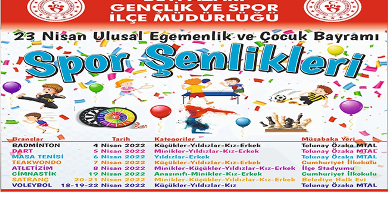 23 Nisan Spor Şenlikleri Başlıyor