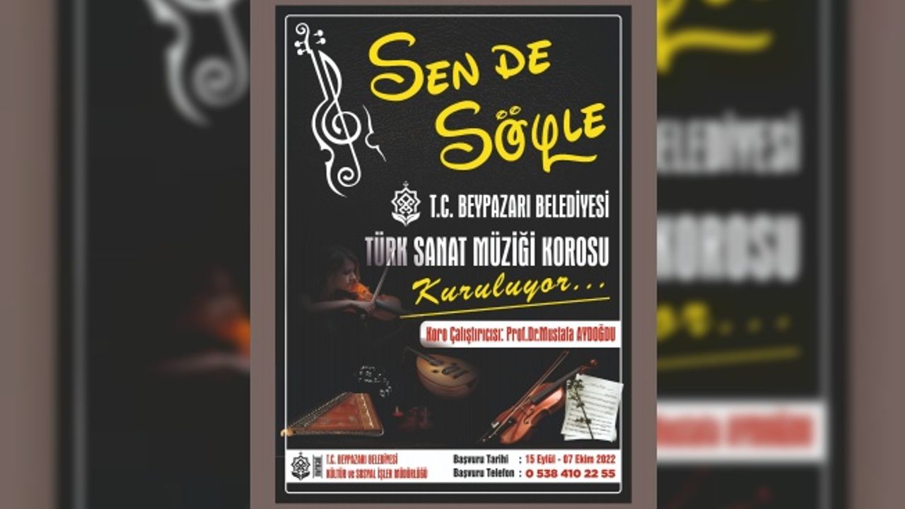 Beypazarı Türk Sanat Müziği Korosu Kuruluyor