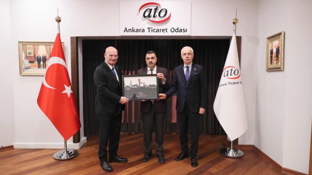 Kaymakam Erdoğan’dan ATO Başkanı Baran’a Ziyaret