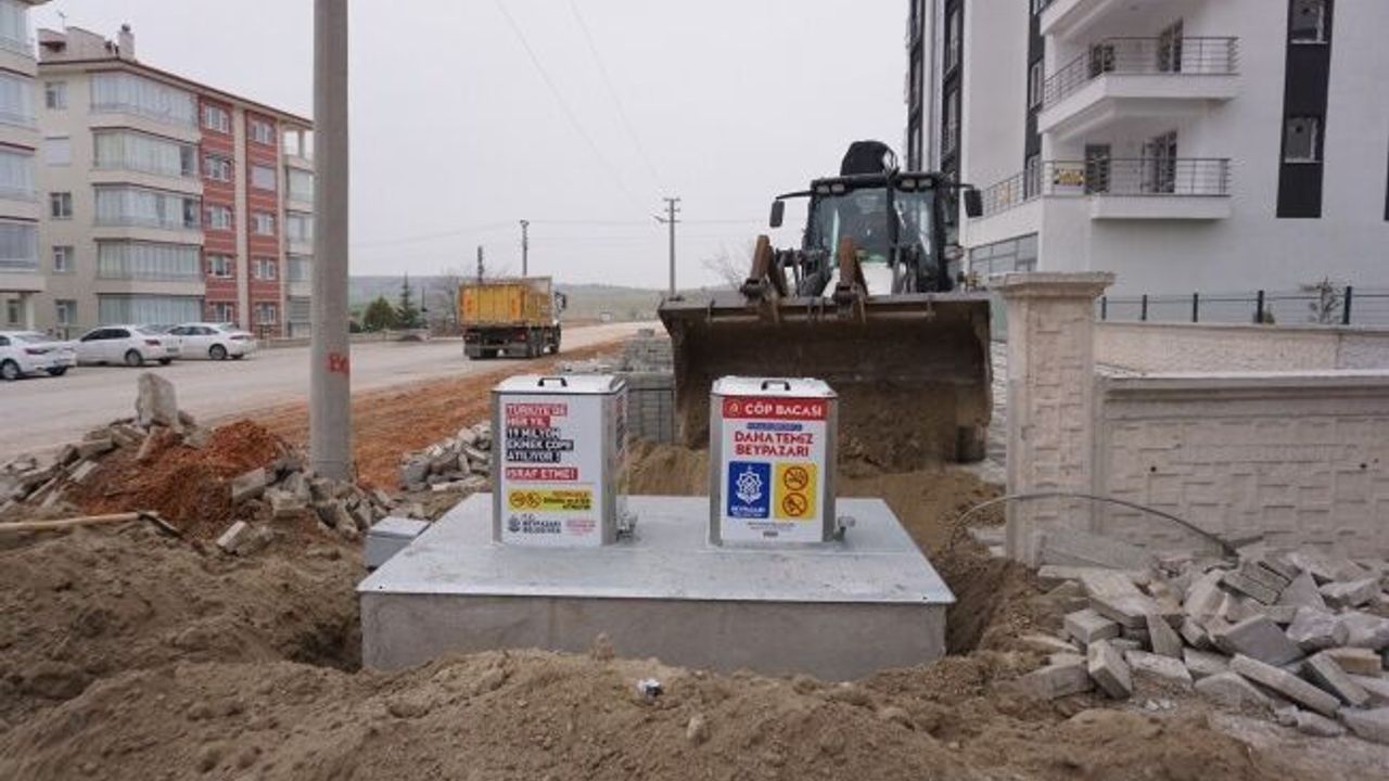 Beypazarı’nda Yer Altı Çöp Konteynerlerinin Sayısı Artıyor