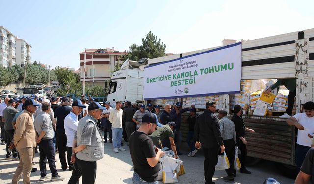 YÜZDE 50 HİBELİ KANOLA TOHUMU BAŞKENTLİ ÜRETİCİYLE BULUŞTU